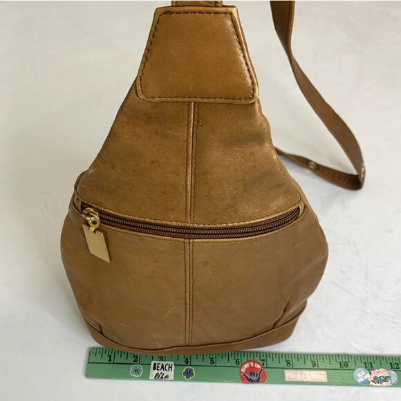 Tignanello Tan Leather Sling Bag - Picture 10 of 15